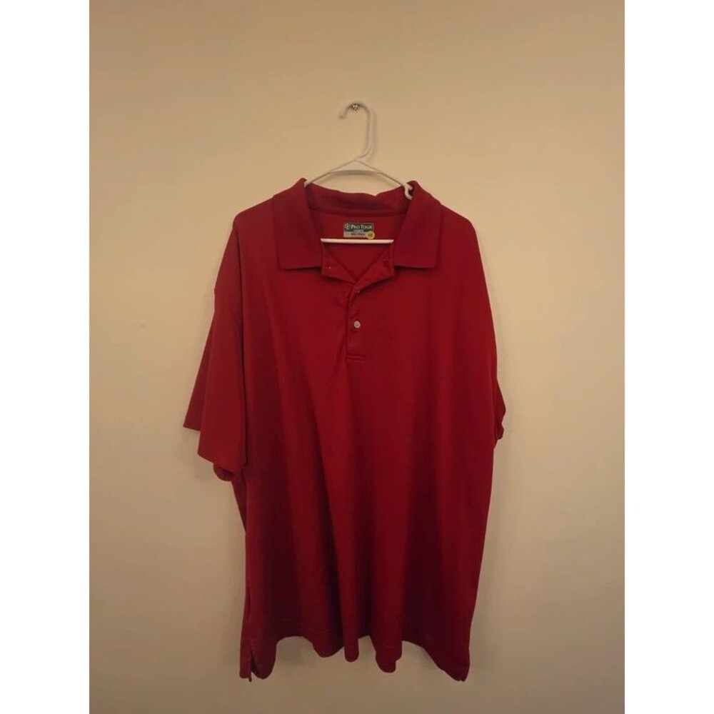 Pro Tour Big & Tall Men’s Red Polo Shirt Size 3X
